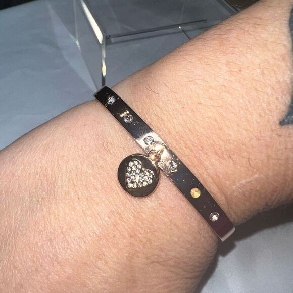 BCBGeneration Heart Dangle Charm Cuff - Picture 6 of 9